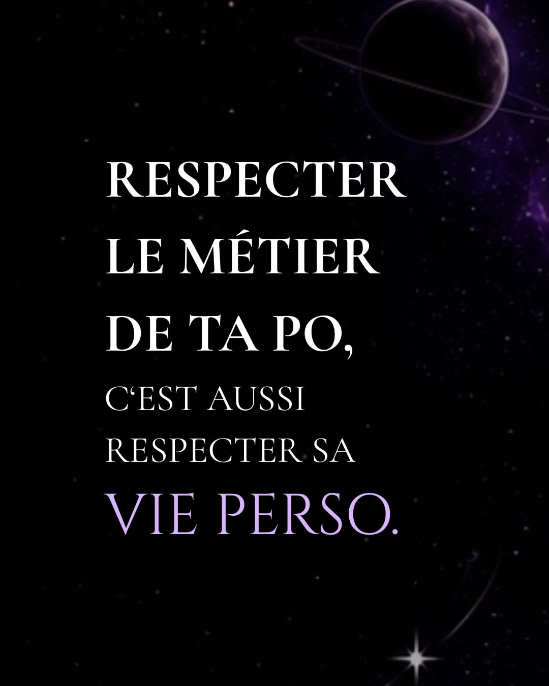 On l&rsquo;oublie souvent, mais ta PO n&rsquo;est pas &ldquo;juste l&agrave;&rdquo; pour te caler quand &ccedil;a t...